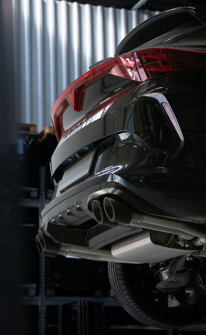 GPF-Back Exhaust System for CUPRA Leon SP KL E-Hybrid Resonated | 4x 102mm Chrome Straight Cut Tips