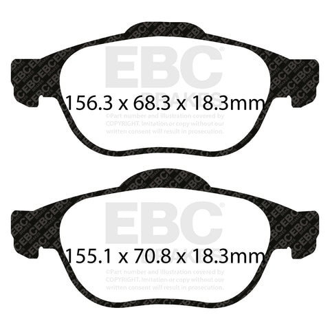 EBC Ultimax OE Replacement Brake Pad Set (DP1353/2) Image 2