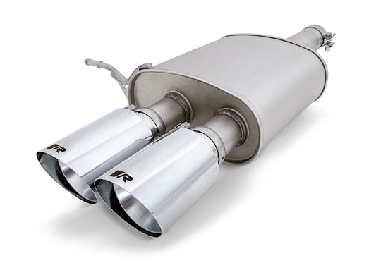 Axle-Back Exhaust System for Cooper S F56/F57 Facelift & John Cooper Works F56/F57 Facelift Racing Sport Silencer + Connection Tube | 2x GT Titanium Scotched Tips