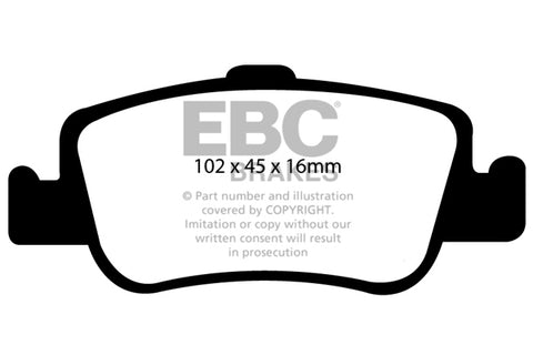 EBC Greenstuff 2000 Series Sport Brake Pad Set (DP21949) Image 3