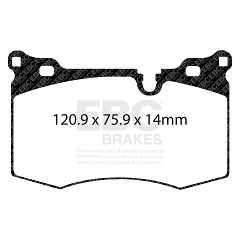 EBC Orangestuff 9000 Series Race Brake Pad Set (DP91854) Image 1