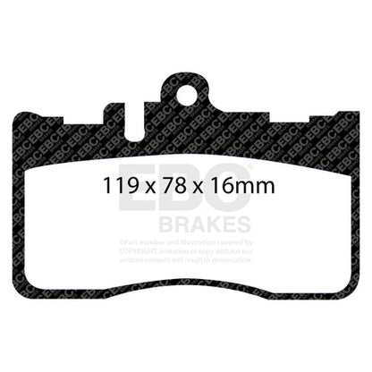 EBC Ultimax OE Replacement Brake Pad Set (DP1622) Image 2