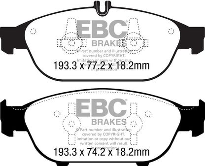 EBC Redstuff 3000 Series Sport Brake Pad Set (DP32169C) Image 4
