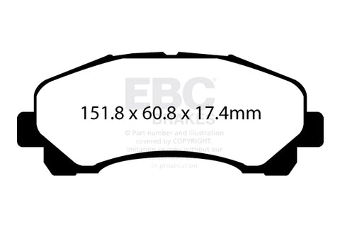 EBC Greenstuff 6000 Series Truck and SUV Brake Pad Set (DP62113) Image 1