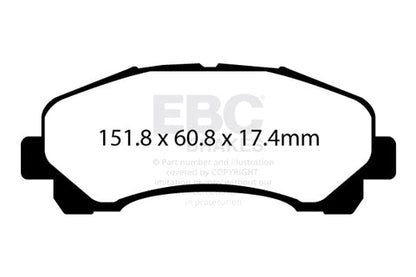 EBC Greenstuff 6000 Series Truck and SUV Brake Pad Set (DP62113) Image 1