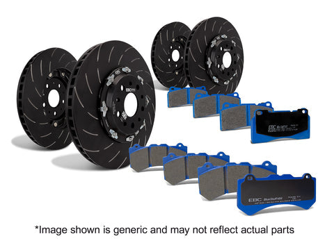 EBC Bluestuff Pad and 2-pc Floating Disc Kit FULL VEHICLE (P2DK047B)