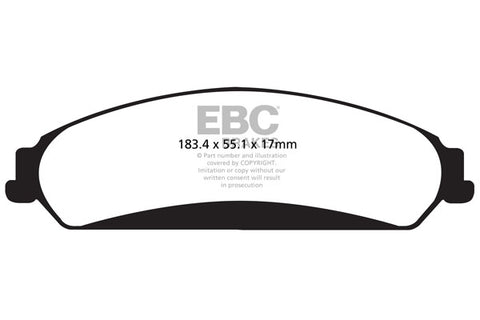 EBC Redstuff 3000 Series Sport Brake Pad Set (DP32139C) Image 3