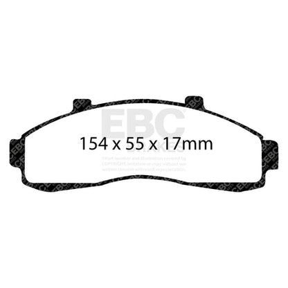 EBC Greenstuff 6000 Series Truck and SUV Brake Pad Set (DP61199) Image 1