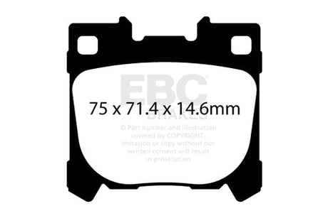 EBC Racing RP-X Track and Race Brake Pads (DP82431RPX) Image 1