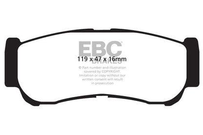 EBC Greenstuff 6000 Series Truck and SUV Brake Pad Set (DP61982) Image 3