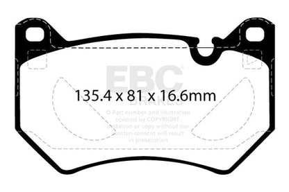 EBC Yellowstuff 4000 Series Street and Track Brake Pad Set (DP42436R)