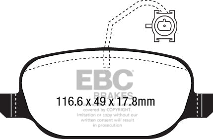 EBC Greenstuff 2000 Series Sport Brake Pad Set (DP22236) Image 4