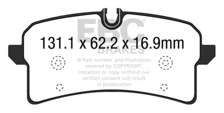 EBC Yellowstuff 4000 Series Street and Track Brake Pad Set (DP42204R) Image 2