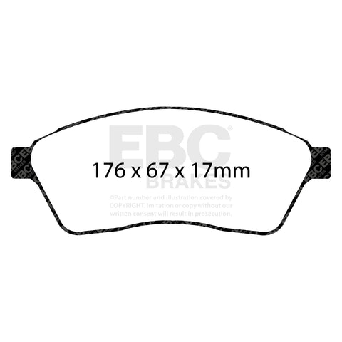 EBC Ultimax OE Replacement Brake Pad Set (DP1859) Image 3