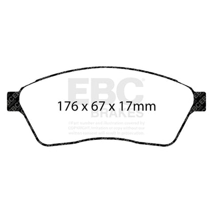 EBC Greenstuff 2000 Series Sport Brake Pad Set (DP21859) Image 2