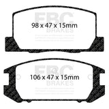 EBC Yellowstuff 4000 Series Street and Track Brake Pad Set (DP41107R) Image 4