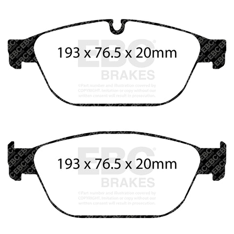 EBC Greenstuff 2000 Series Sport Brake Pad Set (DP22087) Image 1