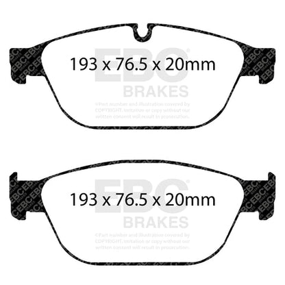 EBC Greenstuff 2000 Series Sport Brake Pad Set (DP22087) Image 1