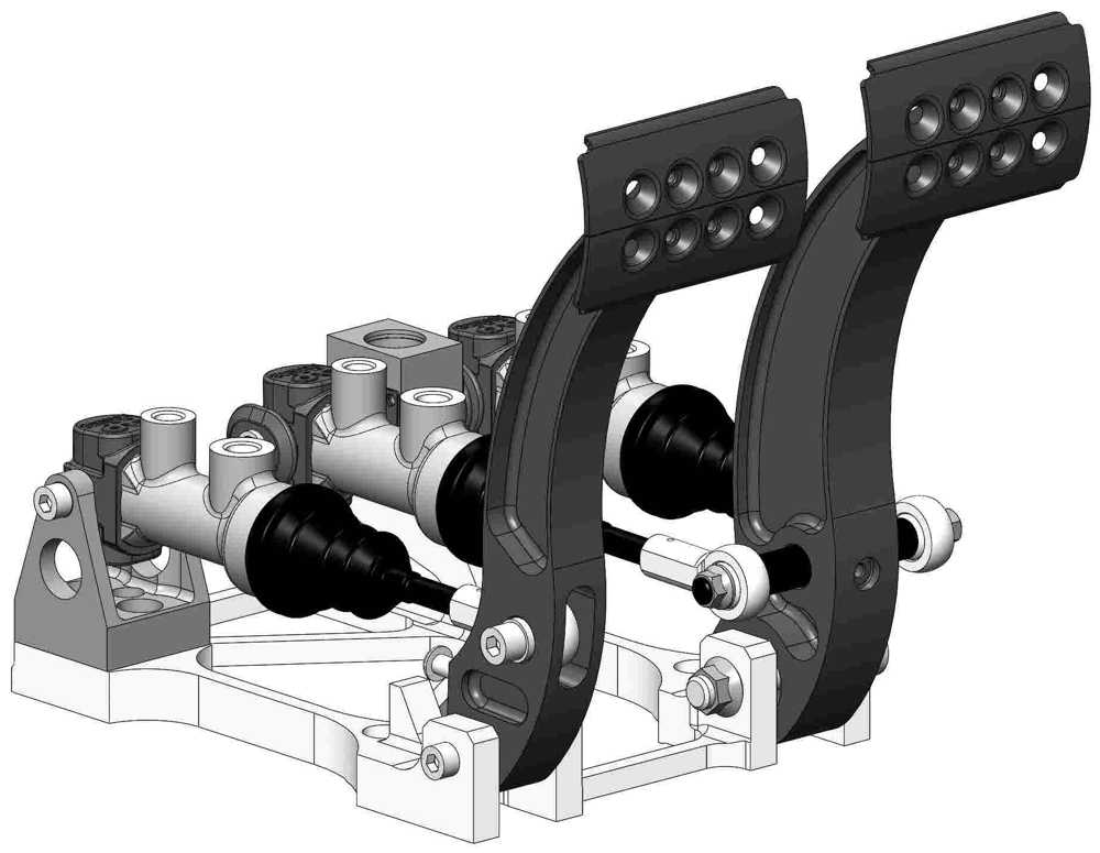 AP Racing CP5509-1 Floor Mounted Pedal Box (Brake & Clutch, Trunnion Balance Bar)