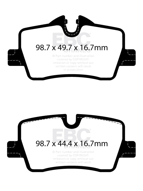 EBC Redstuff 3000 Series Sport Brake Pad Set (DP32414C) Image 1