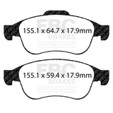 EBC Brakes Pad and Disc Kit (PDKF540) Image 1