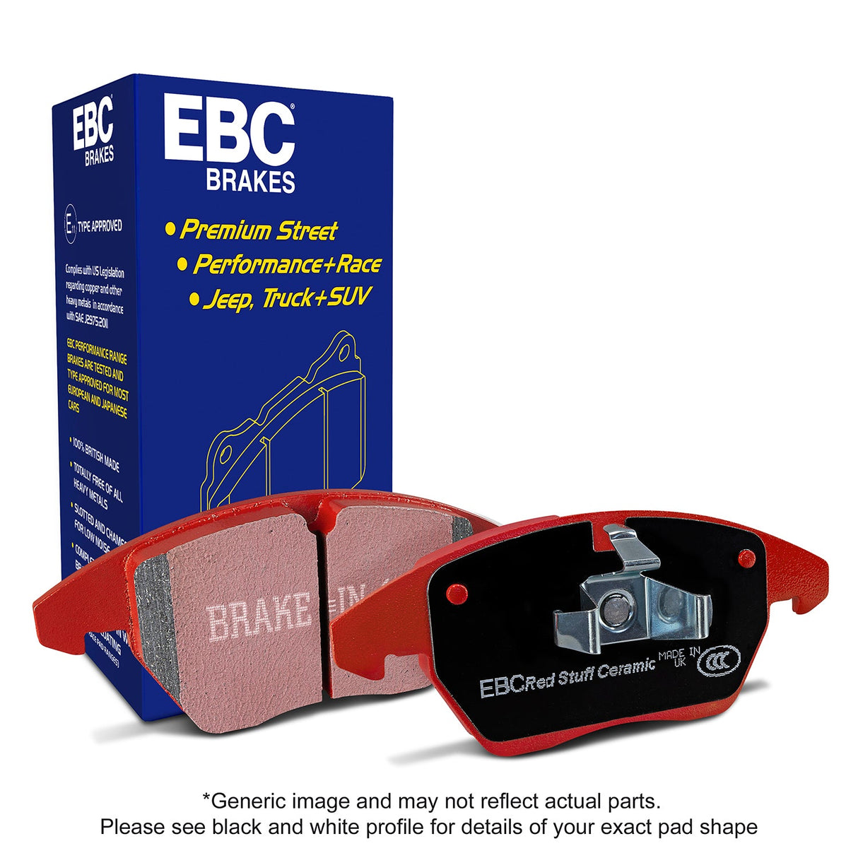 EBC Redstuff 3000 Series Sport Brake Pad Set (DP3848C) Image 3
