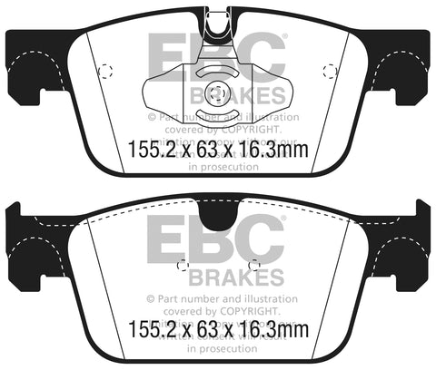 EBC Greenstuff 6000 Series Truck and SUV Brake Pad Set (DP62305) Image 1