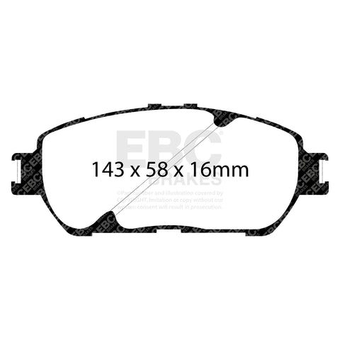 EBC Greenstuff 2000 Series Sport Brake Pad Set (DP21674) Image 2