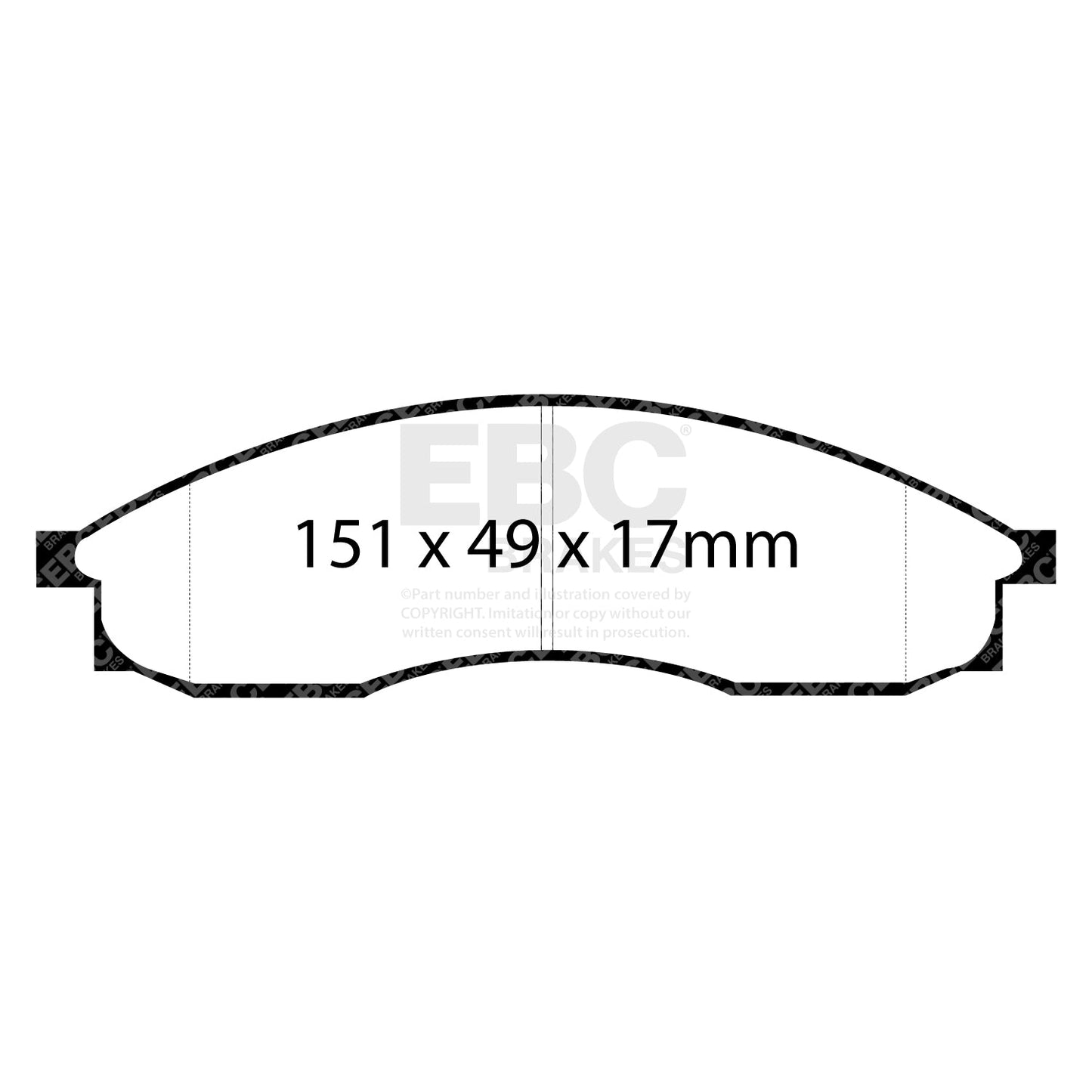 EBC Ultimax OE Replacement Brake Pad Set (DP1046) Image 2