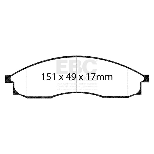 EBC Ultimax OE Replacement Brake Pad Set (DP1046) Image 2
