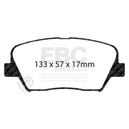 EBC Greenstuff 2000 Series Sport Brake Pad Set (DP21863) Image 4
