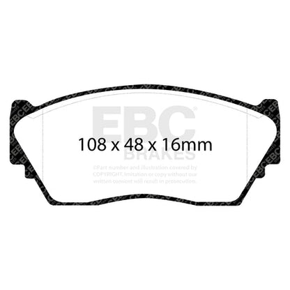 EBC Greenstuff 2000 Series Sport Brake Pad Set (DP2892) Image 4