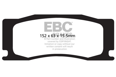 EBC Yellowstuff 4000 Series Street and Track Brake Pad Set (DP42111R) Image 2