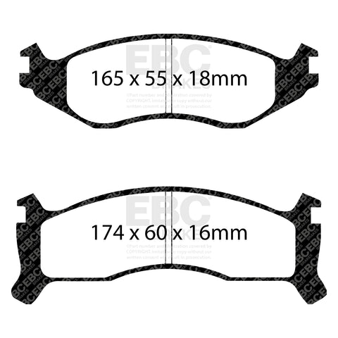 EBC Greenstuff 6000 Series Truck and SUV Brake Pad Set (DP61249) Image 3