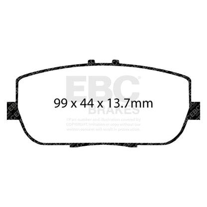 EBC Ultimax OE Replacement Brake Pad Set (DP1775) Image 2