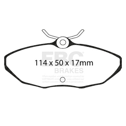 EBC Yellowstuff 4000 Series Street and Track Brake Pad Set (DP41221R) Image 2