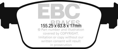 EBC Yellowstuff 4000 Series Street and Track Brake Pad Set (DP42273R) Image 1