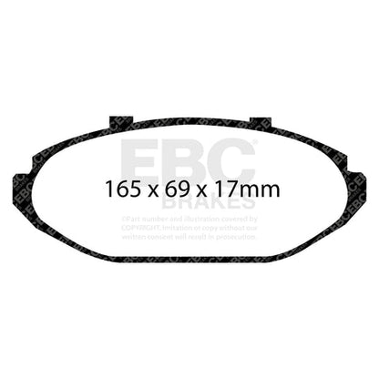 EBC Greenstuff 2000 Series Sport Brake Pad Set (DP21615) Image 1