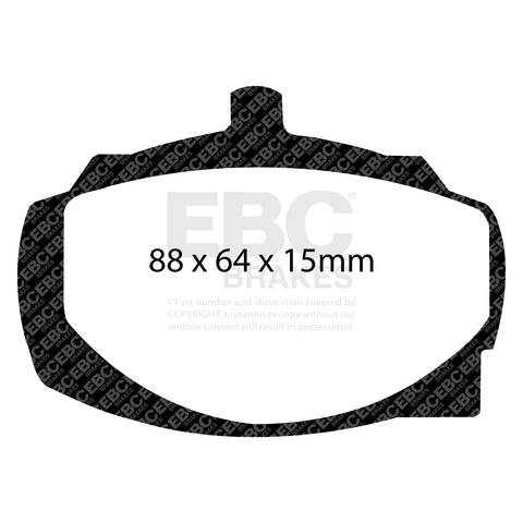 EBC Greenstuff 2000 Series Sport Brake Pad Set (DP2161) Image 1