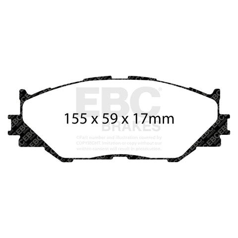 EBC Redstuff 3000 Series Sport Brake Pad Set (DP31772C) Image 4