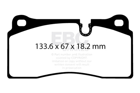 EBC Redstuff 3000 Series Sport Brake Pad Set (DP32425C) Image 3