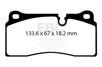 EBC Redstuff 3000 Series Sport Brake Pad Set (DP32425C) Image 3