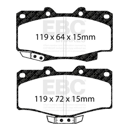 EBC Greenstuff 6000 Series Truck and SUV Brake Pad Set (DP6807) Image 4