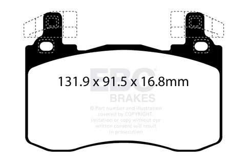 EBC Brakes Racing Pad and 2-Piece Fully-Floating Disc Kit (P2DK019Y)