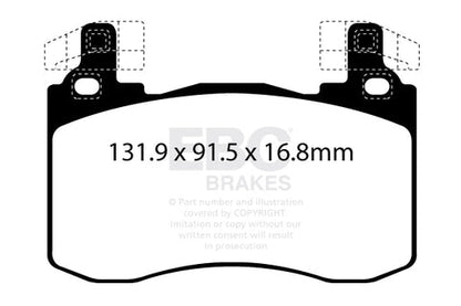 EBC Brakes Racing Pad and 2-Piece Fully-Floating Disc Kit (P2DK019Y)