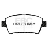 EBC Yellowstuff 4000 Series Street and Track Brake Pad Set (DP41295R) Image 2