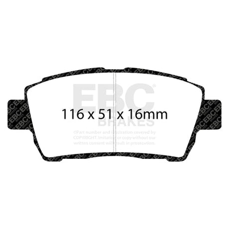 EBC Yellowstuff 4000 Series Street and Track Brake Pad Set (DP41295R) Image 2