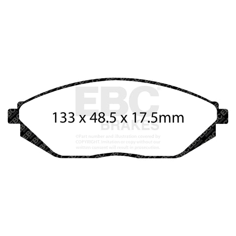 EBC Greenstuff 2000 Series Sport Brake Pad Set (DP22097) Image 4