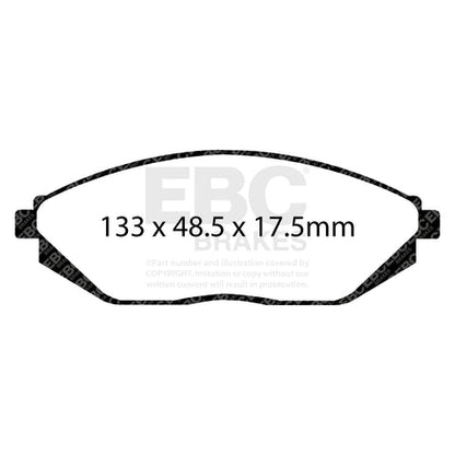 EBC Greenstuff 2000 Series Sport Brake Pad Set (DP22097) Image 4