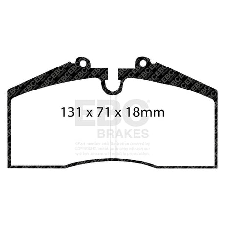 EBC Racing RP-X Track and Race Brake Pads (DP8767RPX) Image 1